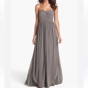 Jenny Yoo collection formal sleeveless bridesmaid chiffon dress